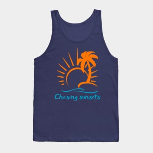 Chasing Sunsets Summer Palms Tank Top